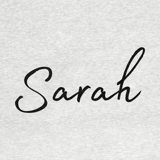 Sarah Name Calligraphy by Word Minimalism